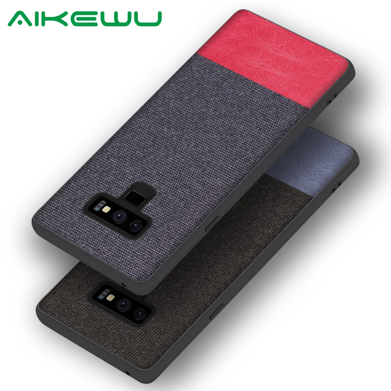 Case for Samsung Galaxy Note 9 8 soft silicone edge shockproof fabric back cover S7 Edge S8 S9 Plus case |