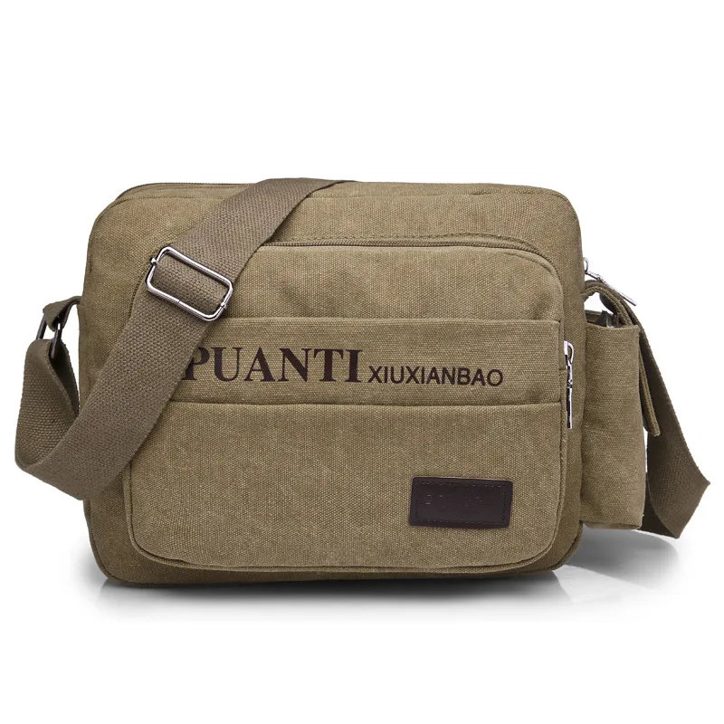 

Manufacturers Wholesale New Style Canvas Men's Bag Cross Shoulder Bag Over-the-shoulder Bag Casual Travel Men Multi-functional B