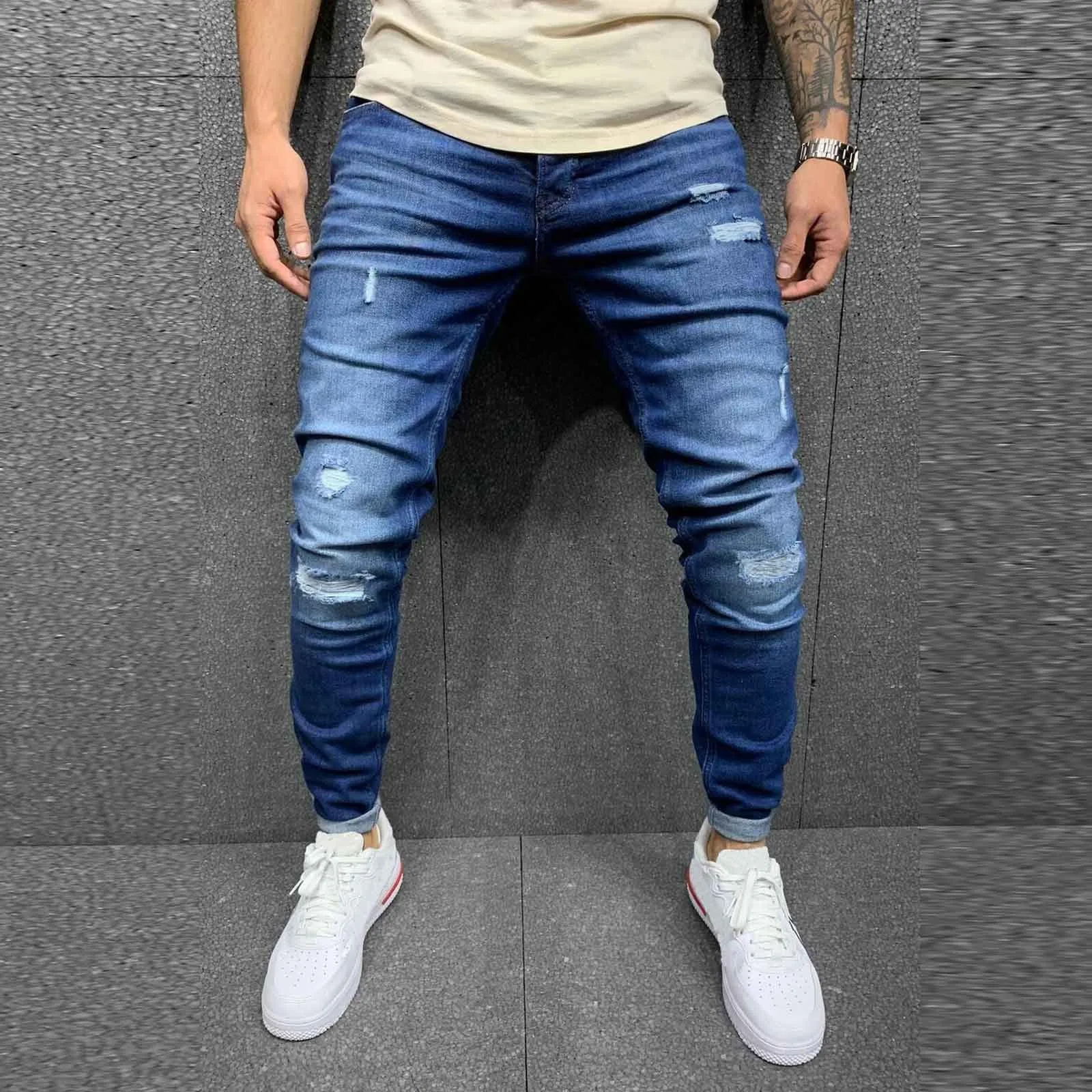 Pantalones vaqueros con cremallera para hombre, Jeans informales que combinan con todo, de pierna recta, lavados, Color puro, novedad de verano, # g30, 2021