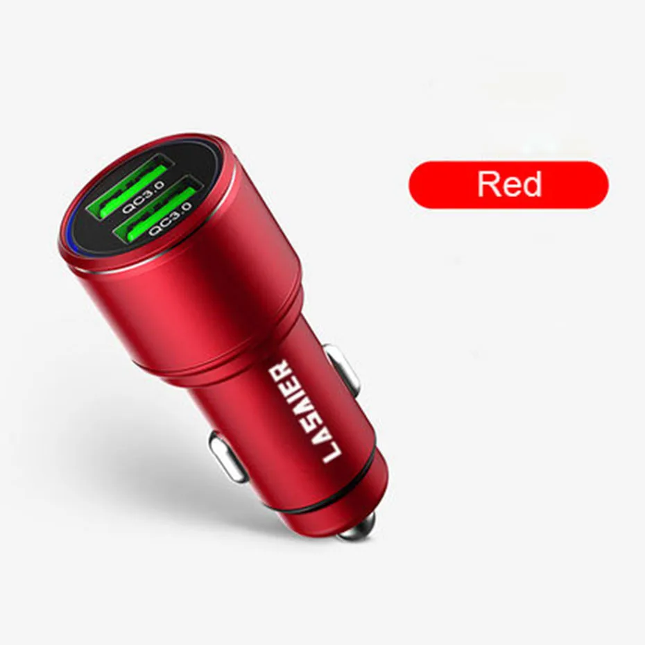 65 watt car charger Lasaier Quick Charge 3.0 36W QC Car Charger for Samsung S10 9 Fast Car Charging for Xiaomi iPhone QC3.0 Mobile Phone USB Charge phone charger