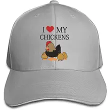 Мужская Женская бейсбольная кепка I Love Chics на заказ, простая регулируемая бейсболка