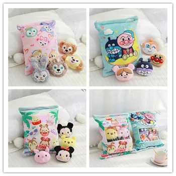 

ins hot 4pcs small bag of mini mouse doll cute rabbit cat plush toy snack high quality pillow birthday sweet gift for girls