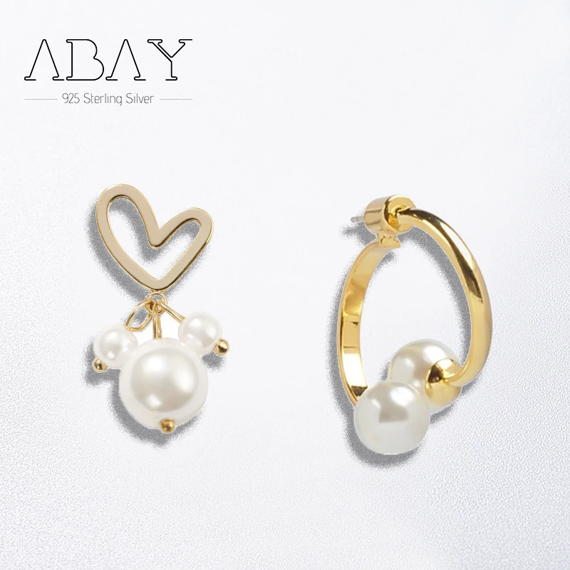 

925 Sterling Silver Pin Exquisite Irregular Inlaid Pearl Earrings Add Mature Intellectual Temperament, Anti Allergy