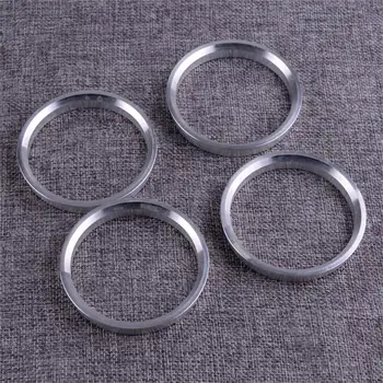 

DWCX 4Pcs Universal Silver Aluminum Alloy Wheel Spacer Hub Centric Rings 71.5mm OD to 64.1mm ID