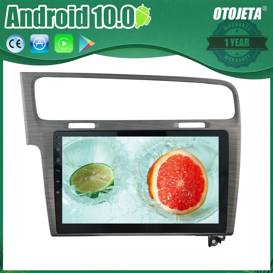 Автомобильный радиоприемник OTOJETA, Android 10, 2.5D экран, для GOLF 7, серебристый цвет, AUX, BT, мультимедиа, стерео, GPS навигация, магнитофон Автомобильный радиоприемник OTOJETA, Android 10, 2.5D экран, для GOLF 7, серебристый цвет, AUX, BT, мультимедиа, стерео, GPS навигация, магнитофон