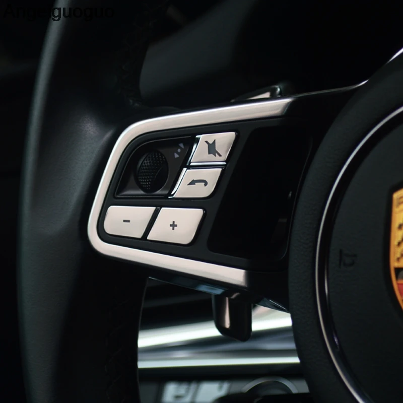 Кнопки рулевого колеса замена крышки отделка наклейка для Porsche Macan-/Cayenne-/Panamera