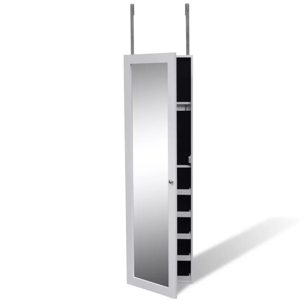 

Door Mirror with Jewelry Armoire Dress Mirror for Bedroom Multifunctional Jewelry Receiving Cabinet New Arrival