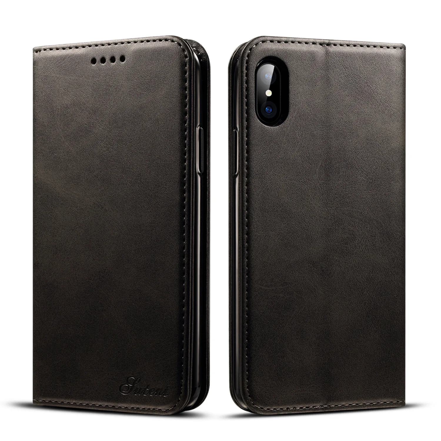 

Luxury Genuine Leather Case for IPhone 11 11Pro 11 Pro/Max 8 7 6S Plus Wallet Card Slot Back Cover for Apple IPhone X XS Max XR