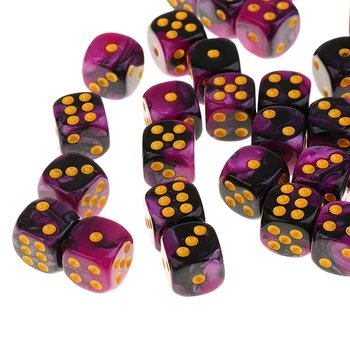 

100Pcs 12mm 6 Sided D6 Dices Pack for Dungeons and Dragons Role Playing Game