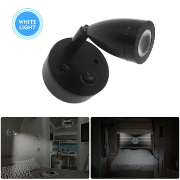 

12V RV Caravan Trailer Boat Wall Reading Lamp White LED Wall Spot Light Ceiling Spotlight Bedside Lamp