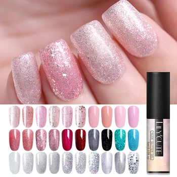 

LILYCUTE 5ml Nail Gel Polish Semi Permanent Laser Glitter Sparkly Soak Off UV Gel Varnish