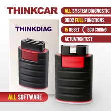 Thinkcar thinkdiag obd2 funções completas todos os softwares livres leitor de código do carro scanner todo o sistema ferramenta de diagnóstico 15 serviços de restauração