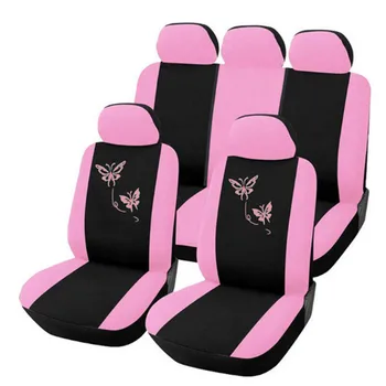 

Cute Car Seat Covers Protector Mat Butterfly Embroidery Car Styling Women Seat Cushion Automobiles Car Interior Accessories