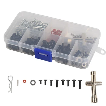 

270Pcs Assorted Practical Special Repair Tool Screws Box Set for 1/10 HSP RC Car Hexagon Wrench Hardware Fastener Assortment Kit