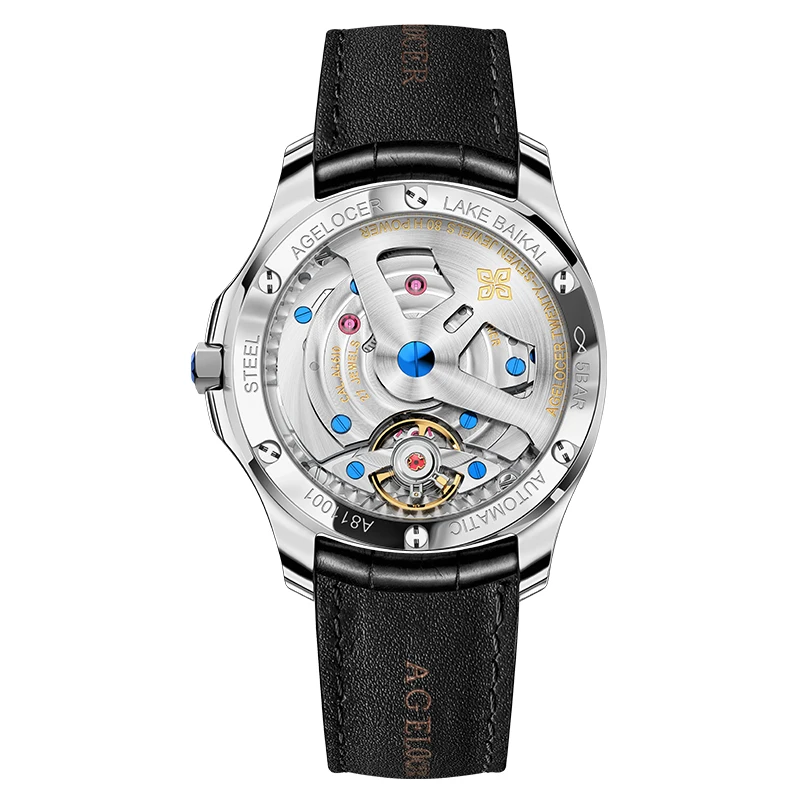 AGELOCER Baikal Original Brand Men's Big Calendar Business Formal Automatic Mechanical Watch Birthday Gift for Men