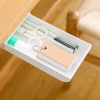 

Self-adhesive desk drawer Makeup Organizer DIY Desktop Sundries storage box Save Space School Stationery Supplies