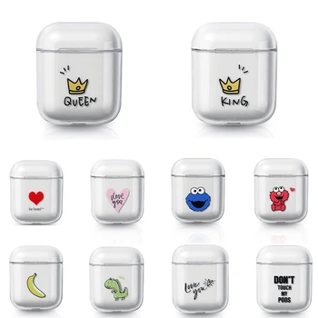 

Cute Earphone Case For Apple AirPods Case Soft TPU Transparent Protective Cover For Airpods 1 2 Accessories Charging Box