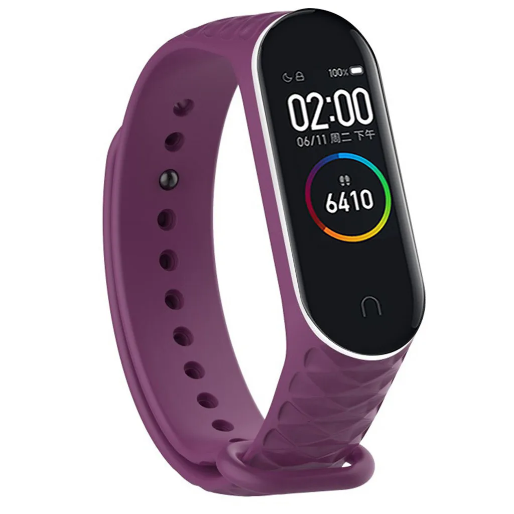 Сплошной цвет mi band 2 ремешок на запястье мягкий силиконовый браслет сменный