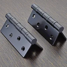 Подшипник из нержавеющей стали Щелевая деревянная дверь черно-белая с узором петля для дверцы плоская открытая Складная листовка 2 шт упаковано 4-inc