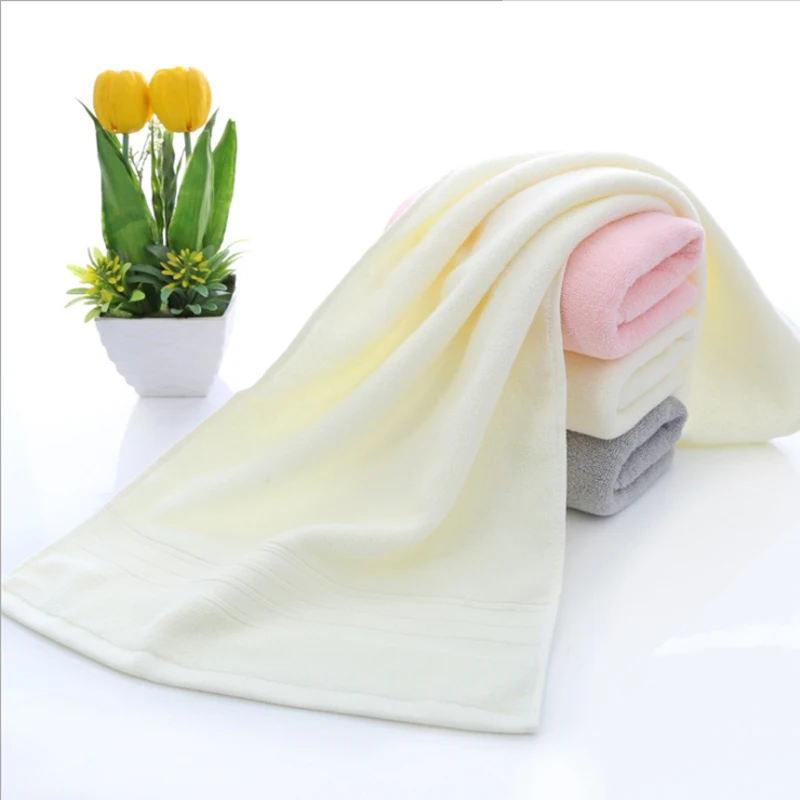 03 JAYQUERING New Thicken Soft Solid Color Adult Face Towel 35*73 Quick-Dry Hand Towel Cotton Towels Bathroom - Цвет: 03