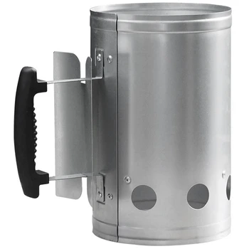 

Barbecue Chimney Starter Charcoal Grill Steel Rapid Quick Fire Lighter for Home Outdoor Picnic Camping Barbecue Party Supplies