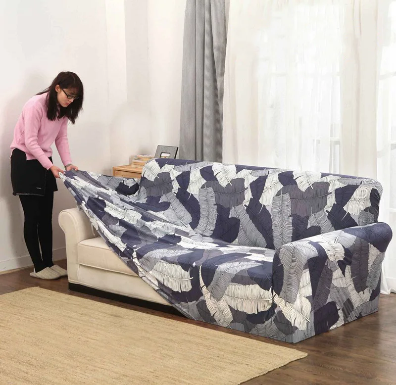 

All-inclusive Slipcovers Anti-skid Sectional Elastic Full Couch Cover L Shape Stretch Sofa Covers for Living Room 1/2/3/4-seater