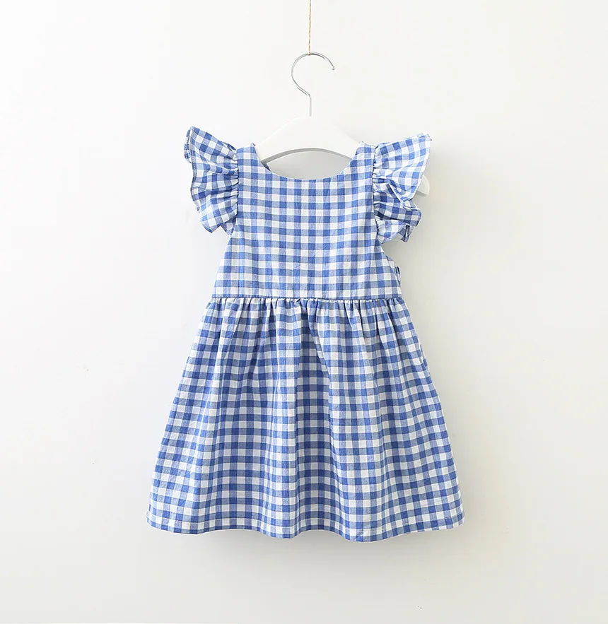 Girls-Dress-Summer-Sleeveless-Plaid-Baby-Girl-Clothes-Ruffles-Backless-Children-Dress-Crew-Neck-Baby-Dresses (3)