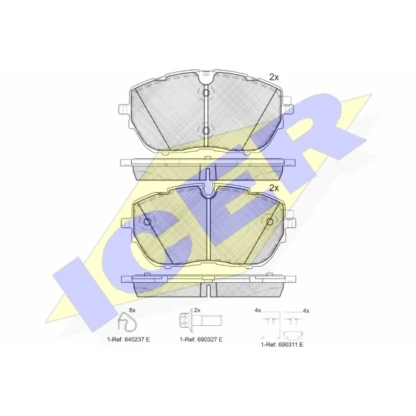 Disc pads front Peugeot 308 II ICER 182227