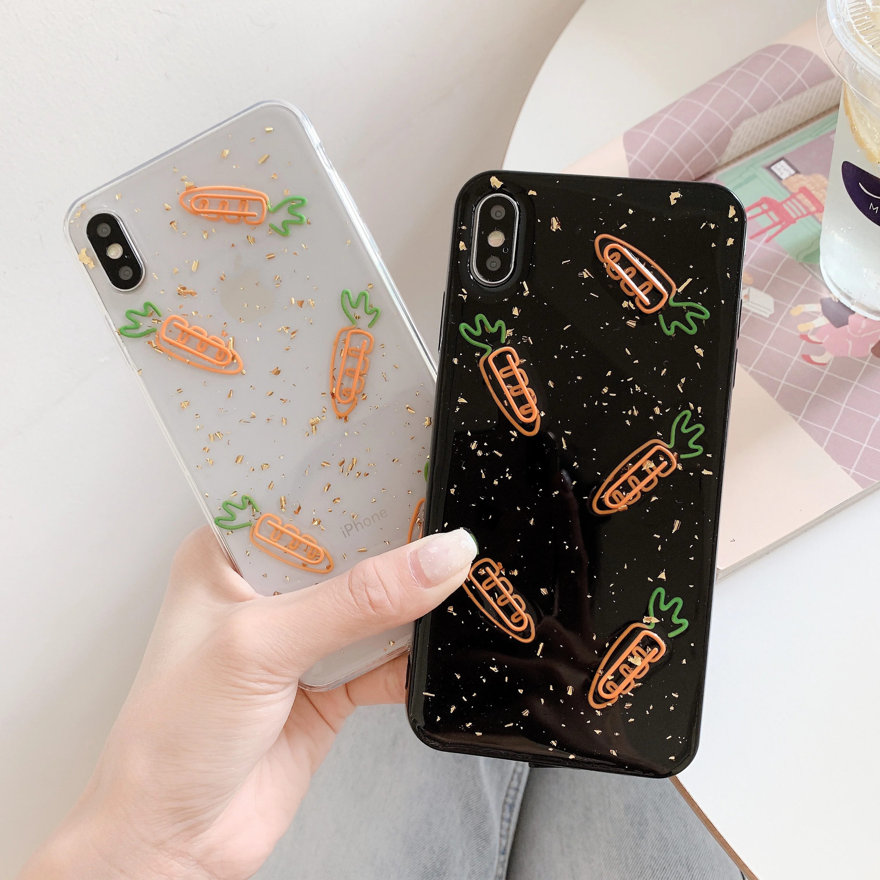 

Paper clip carrot cute mobile phone case for Huawei P10 P20 P30 Nove3 4 e i Mate10 Mate20 transparent soft TPU cover case FUNDA