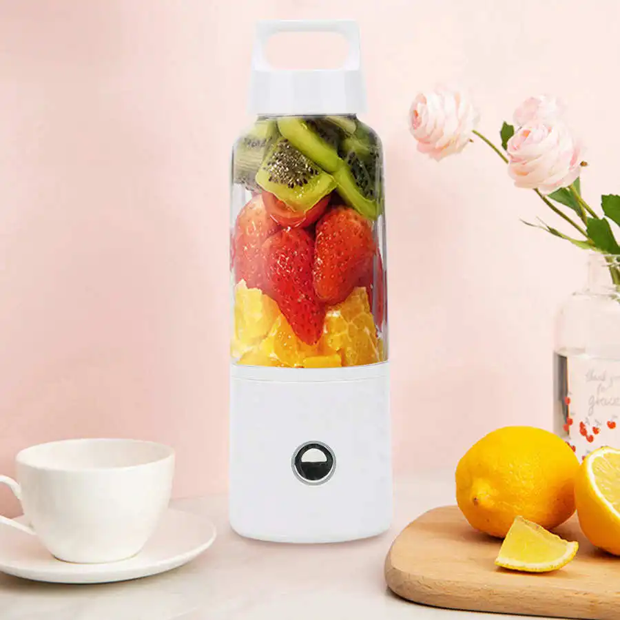 

500ML Portable Mini Electric Juicer 4 Blades Fruit Smoothie Maker Blender USB Rechargeable Automatic Juicing Cup
