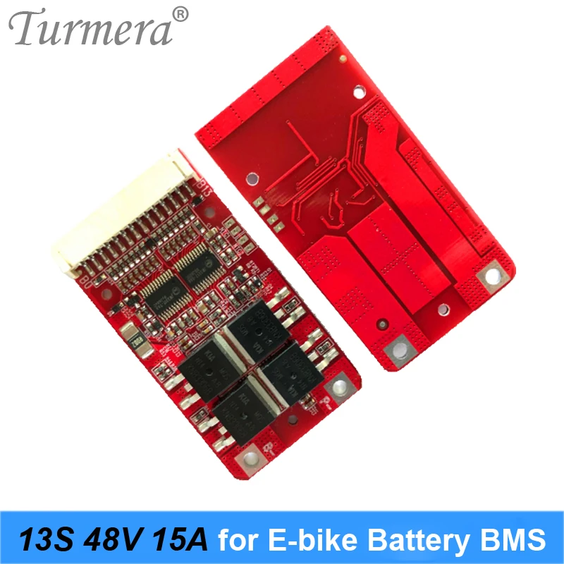 13S 48V E-bike Li ion battery 18650 BMS 15A for electric bike battery 48v 46.8v 54.6v e-scooter battery use Turmera 02
