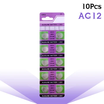 

50PCS/ 5 Pack AG12 LR43 386 Button Batteries SR43 186 SR1142 LR1142 Cell Coin Alkaline Battery 1.55V V12GA For Watch Toys Remote