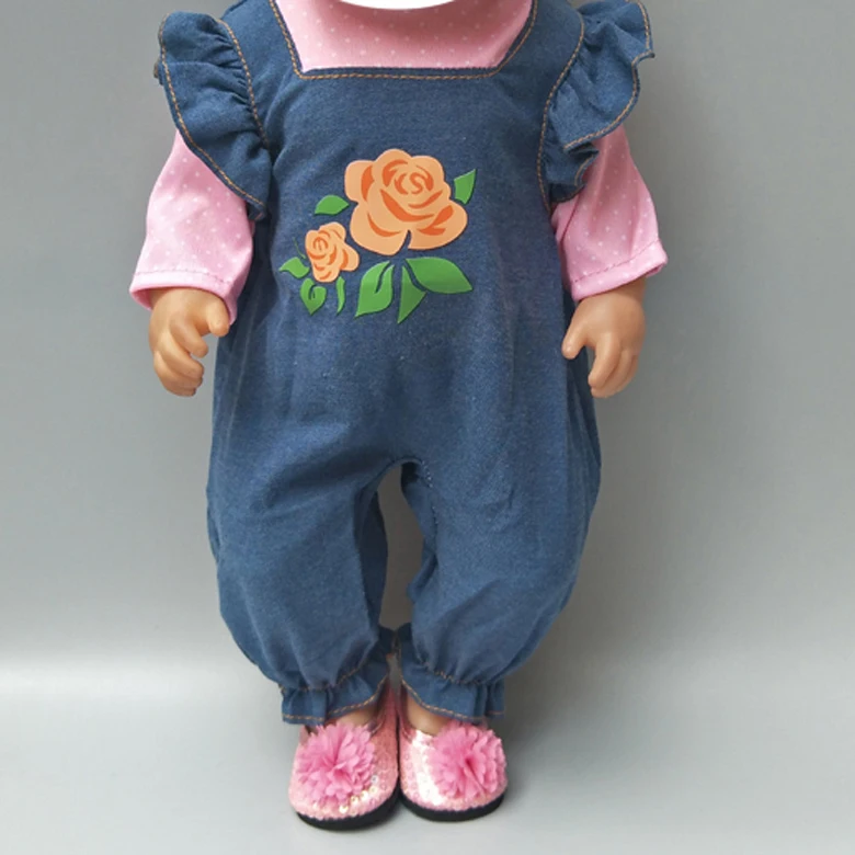 Платье для куклы, подходит для 43 см, Детская кукла Reborn, Одежда для младенцев и 18 дюймов, Одежда для куклы для девочек