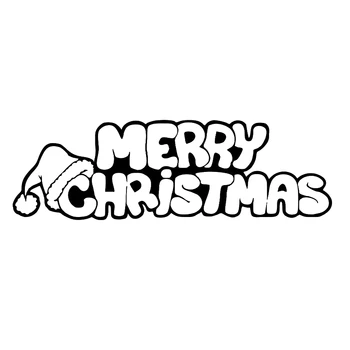 

16*5cm Die Cut Vinyl Decal Merry Christma Motorcycle SUVs Bumper Car Window Laptop Car Stylings
