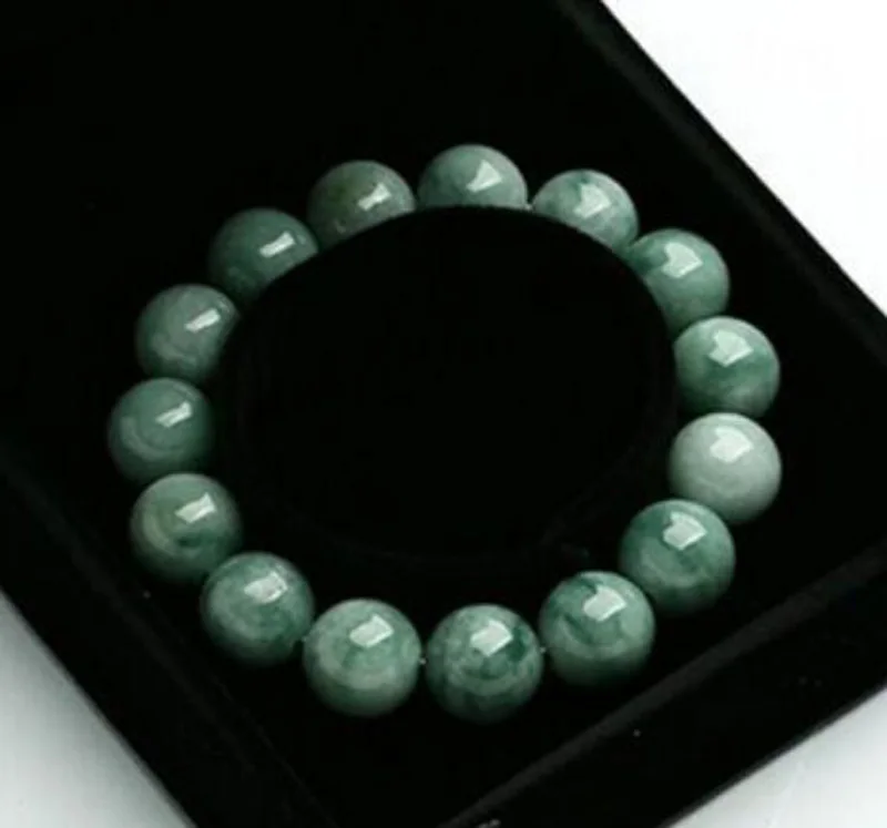 

Free shipping Chinese Super 100% A Grade Natural /Jadeite Perfect Beads Bracelet Boutique jewelry bracelet