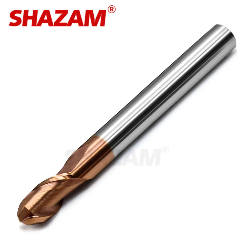 Milling Cutter Alloy Coating Tungsten Steel Tool 100L Hrc55 Lengthening Ball Nose Endmills SHAZAMTop Milling Cutter Endmill