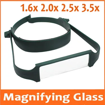 

1.6X 2.0X 2.5X 3.5X Headband Helping Wearing Magnifier Magnifying 4 lenses Loupe Jewel Mobile Phone Repair for Old Man Reading