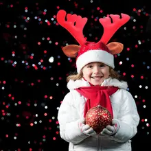 6 шт., обручи с оленьими рогами, Рождественский обруч для волос, костюм для домашних животных, головной убор для детей, Праздничный Рождественский головной убор, реквизит
