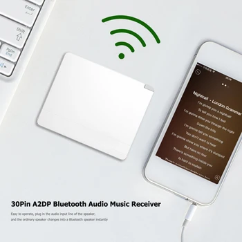 

Bluetooth v2.0 A2DP Music Receiver Adapter Convenient Practical User-friendly Design 30 Pin Dock Docking Station Speaker