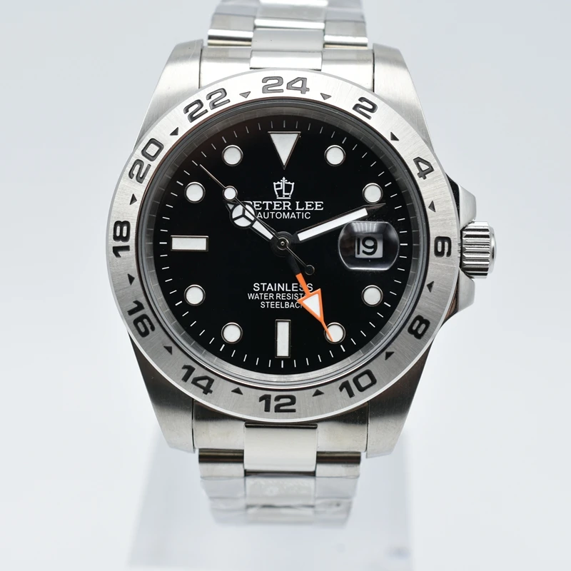 Мужские механические часы PETER LEE luminous GMT Топ бренд класса люкс Прямая поставка daydate