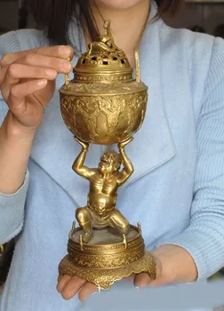 

wedding decoration chinese buddhism brass Gonpo Mahakala buddha statue incense burner Censer