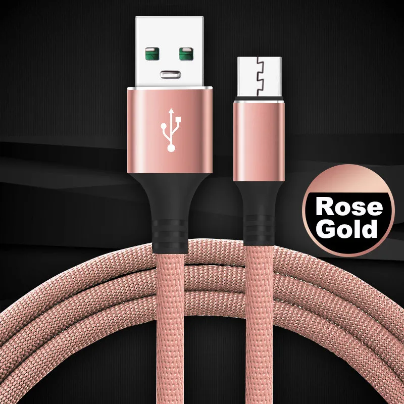 Rose gold For iphone Usb type C кабель в оплетке 2,4 кабель для быстрой зарядки для iphone samsung huawei зарядное устройство Android телефоны кабели синхронизации - Цвет: Rose gold For iphone