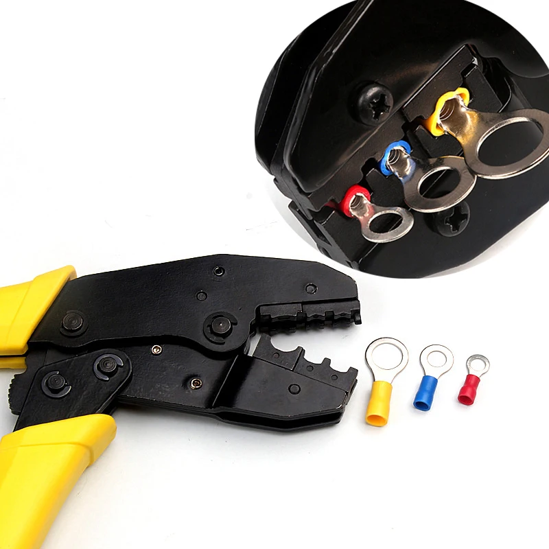 For 0.5mm2/2.5mm2/4.0mm2/6.0mm2 New Terminals Ratcheting Crimp Pliers Cable Cutters Network Tools Crimper Terminator Handle Tool
