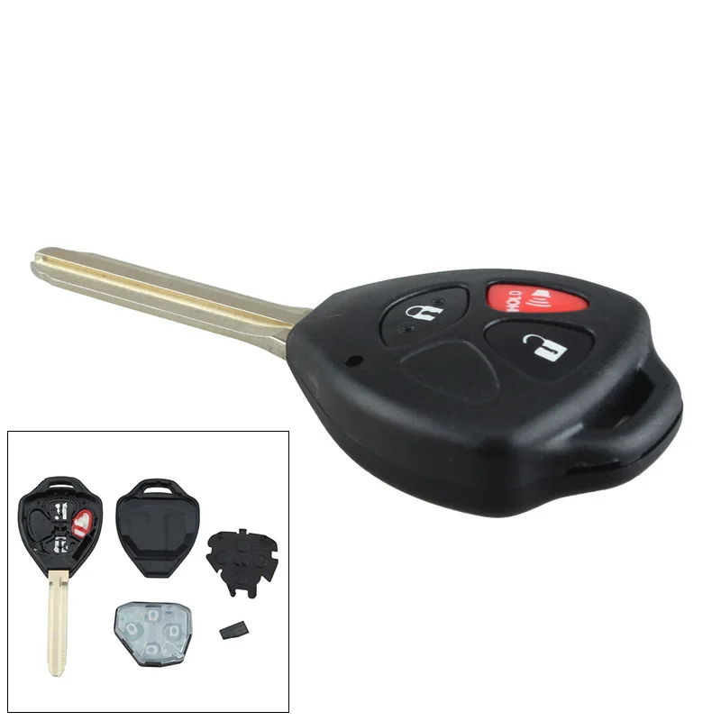 

314Hz 3 Buttons Replacement Remote Car Key Fob Transmitter Clicker Alarm with 67 Chip for Toyota HYQ12BBY