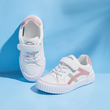 

Kids Autumn Flat Sports Shoes Boys Girls Fashion Outdoor Sneakers Children's 2020 New White Running Brand Trendy Shoes