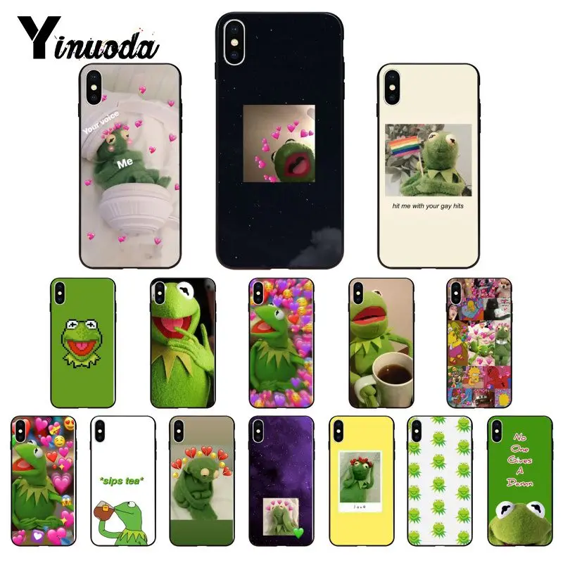 Yinuoda Kermit the Green frog Funny Cute Gay Phone Case Shell for iPhone 5 5Sx 6 7 7plus 8 8Plus X XS MAX XR 10 11 Pro Max | Мобильные