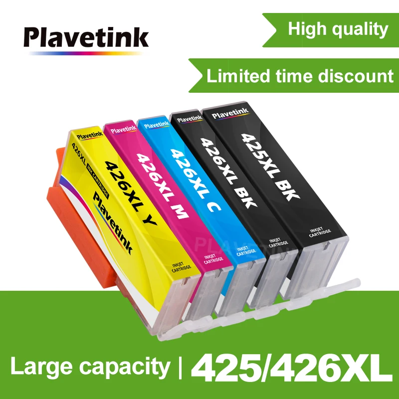 Совместимый чернильный картридж Plavetink для Canon PGI425 PGI 425 PGI-425 PIXMA IP4840 MG5240 MG5340 MG6140 MG6240
