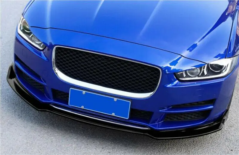 3 шт. черный Передний бампер подбородок спойлер разветвители для Jaguar XE x760- модификация автомобиля аксессуары