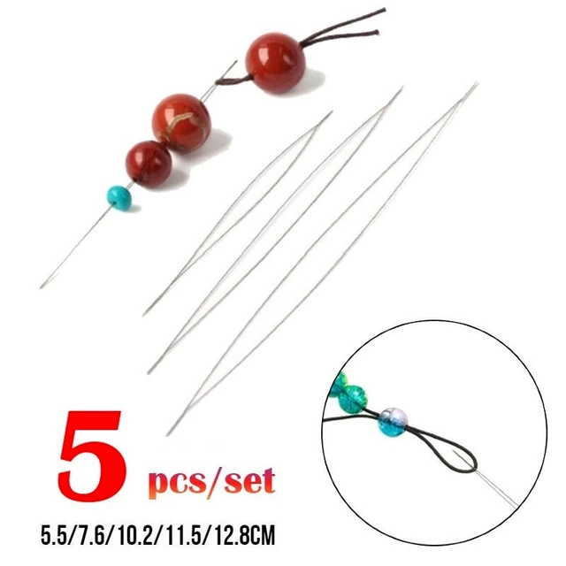 5/6/8Pcs Beading Needles Pins Open Curved Needle for Beads Bracelet DIY  Jewelry Making Tools