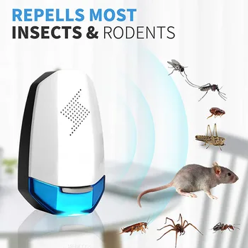 

Ultrasonic Repellent Mosquitoes Insect Killer No noise for Repellent Mice Cockroach Mosquitoes Moths Insect Killer Pest Control